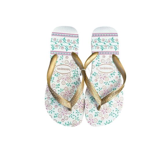 Havaianas woman’s 9 tropicalia vibes floral flip flop vacation beach - Picture 2 of 5